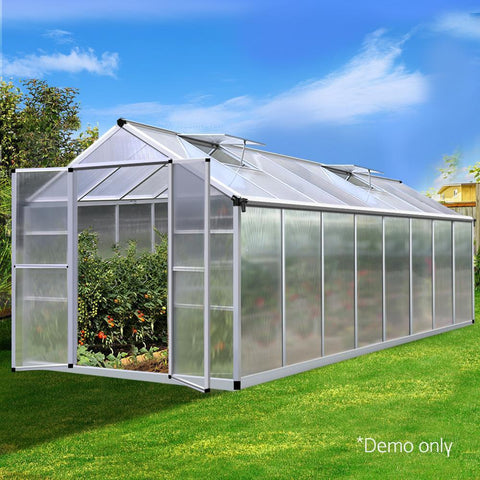 4.7m x 2.5m Polycarbonate Aluminium Greenhouse