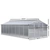 Image of 4.7m x 2.5m Polycarbonate Aluminium Greenhouse