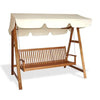 Image of Adult Hardwood Garden Swing Seat With Canopy