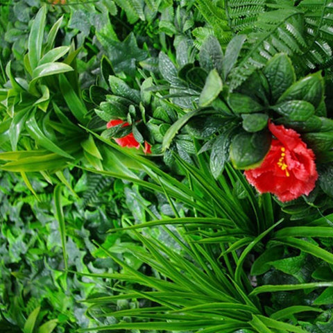 Artificial Tropical Hibiscus Vertical Garden Sample