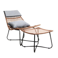 Artiss Ratten Outdoor Lounge Chair Set With Ottoman