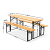 Image of Artiss Wooden Outdoor Foldable Bench + Seat Set