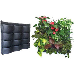 FLORAFELT 12 POCKET MODULAR PLEATED FELT VERTICAL GARDEN