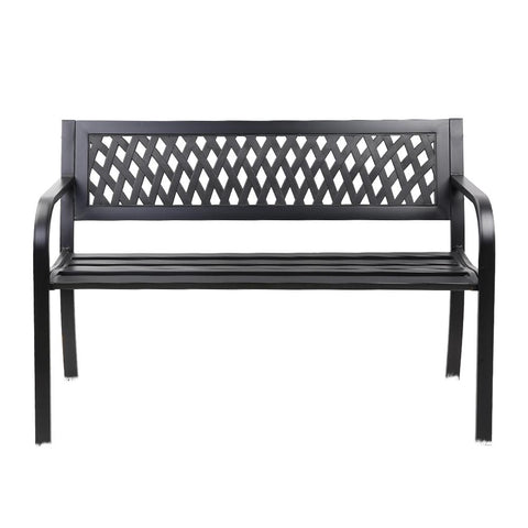 Gardeon Cast Iron Modern Garden Bench Seat - Black