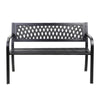 Image of Gardeon Cast Iron Modern Garden Bench Seat - Black