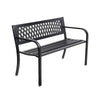 Image of Gardeon Cast Iron Modern Garden Bench Seat - Black