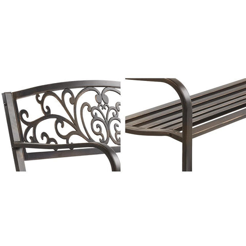 Gardeon Cast Iron Victorian Garden Bench Seat - Bronze