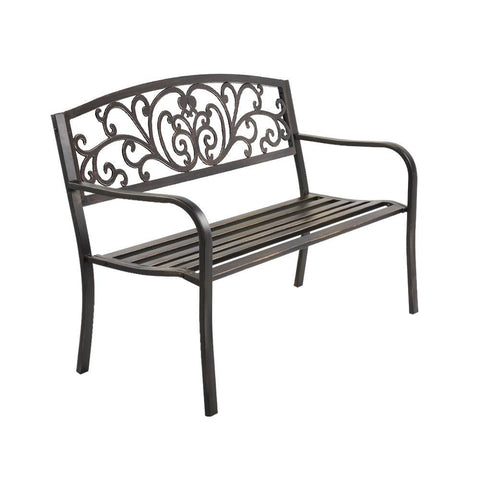 Gardeon Cast Iron Victorian Garden Bench Seat - Bronze