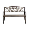 Image of Gardeon Cast Iron Welcome Garden Bench Seat - Bronze