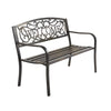 Image of Gardeon Cast Iron Welcome Garden Bench Seat - Bronze