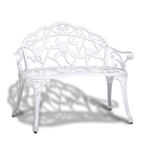 Gardeon Victorian Outdoor Garden Bench Seat – White