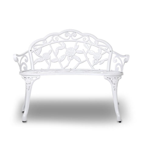 Gardeon Victorian Outdoor Garden Bench Seat – White