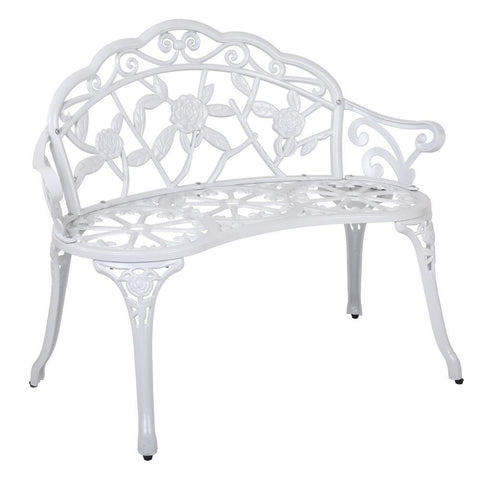 Gardeon Victorian Outdoor Garden Bench Seat – White