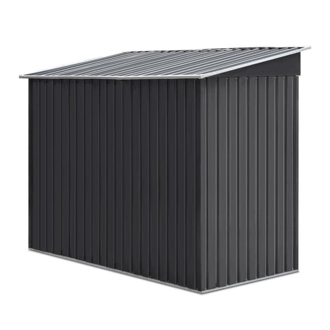 Giantz 2.35 x 1.31m Steel Base Garden Shed - Grey