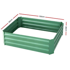 Green Fingers 120 x 90cm Raised Garden Bed Set of 2 - Green