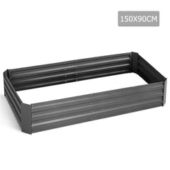 Green Fingers 150 x 90cm Raised Garden Bed - Aluminium Grey