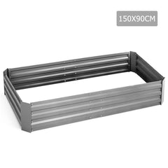 Green Fingers 150 x 90cm Raised Garden Bed - Light Grey