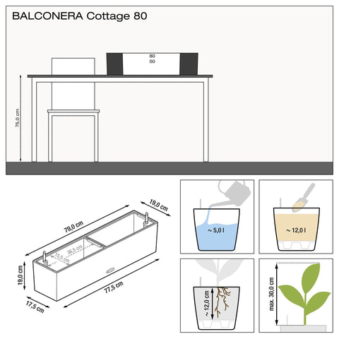 Lechuza Balconera Planter Cottage 80