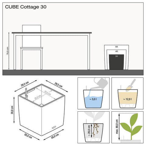 Lechuza CUBE Cottage 30