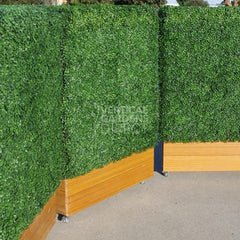 Portable Freestanding Artificial Boxwood Partition Hedge On Wheels 50cm x 1m x 30cm