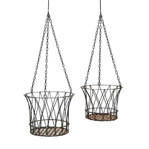 Pre-Rusted 'Sue' Hanging Basket Set of 6